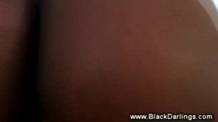 Black Babe get Mouth Full of White Cock and Loves it