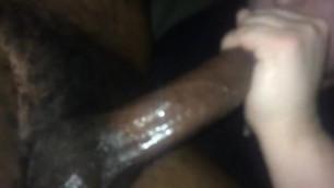 White Slut Loves to Suck and Swallow Black Cock