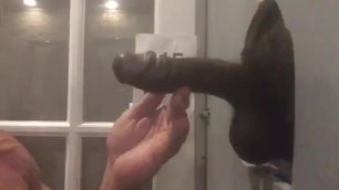 Philly Gloryhole BBC with Big Balls Pumps out Gobs of Cum