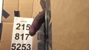 White Muscle Swallows Young Black at Philly Gloryhole