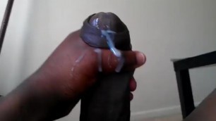 Huge Black Cock Shooting a Load of Creamy Cum