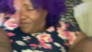 Black granny is getting fucked by young Latin daddy