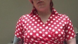 Polka Dot Dress Big Black Dildo