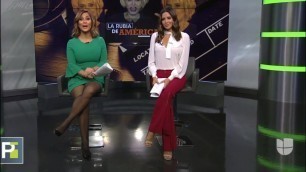 Black pantyhose and heels in a spanish tv show