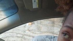 Public blowjob in car from black amateur mom from forsex.eu