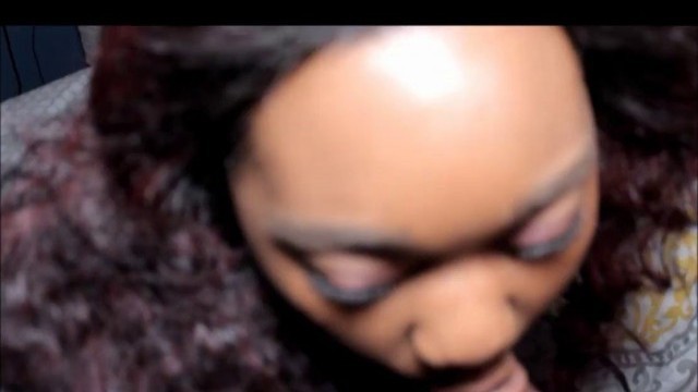 EBONY BLOWJOB QUEEN @irie voluptuous GIVES A SLOPPY GAGGER BLOWJOB ON 2 DICKS