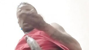 POV Black british man masturbates with spit and talks dirty